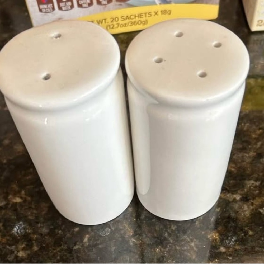 Classic White Ceramic Salt and Pepper Shakers
